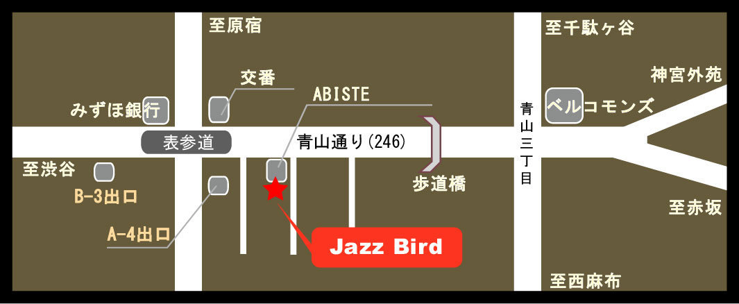 表参道Jazz Bird地図