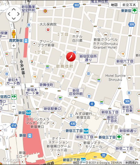 新宿 ピアノラウンジJJ地図