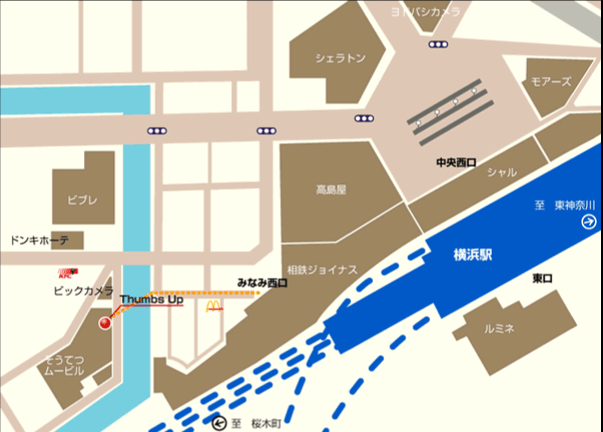 横浜THUMBS地図